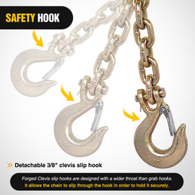 Nilight chain next to ruler for size scale and accurate fit benefit