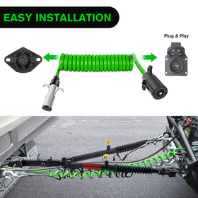 Nilight stored retracted under trailer illustrating tangle-free convenience