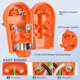 Nilight inner strain relief and outer bushing securing cable to prevent pull-out