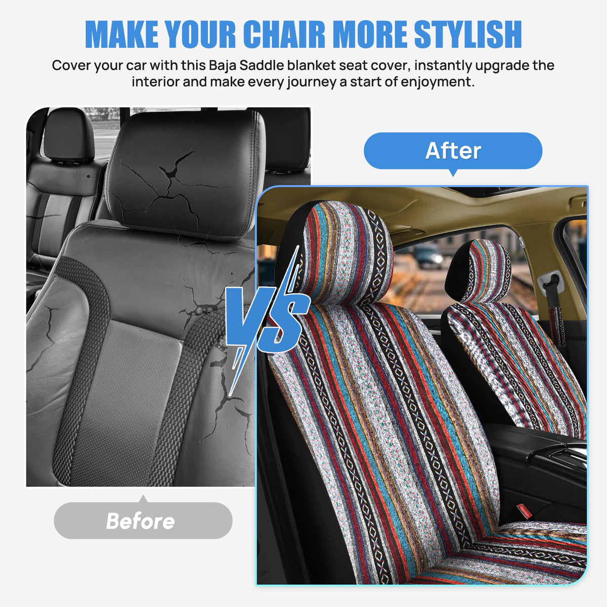 Nilight styled interior with covers adding color and modernized cabin look