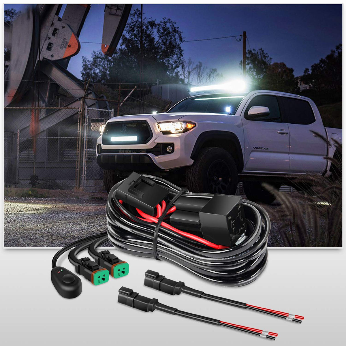 Nilight on-off switch and plug mounted in vehicle interior showing convenient control