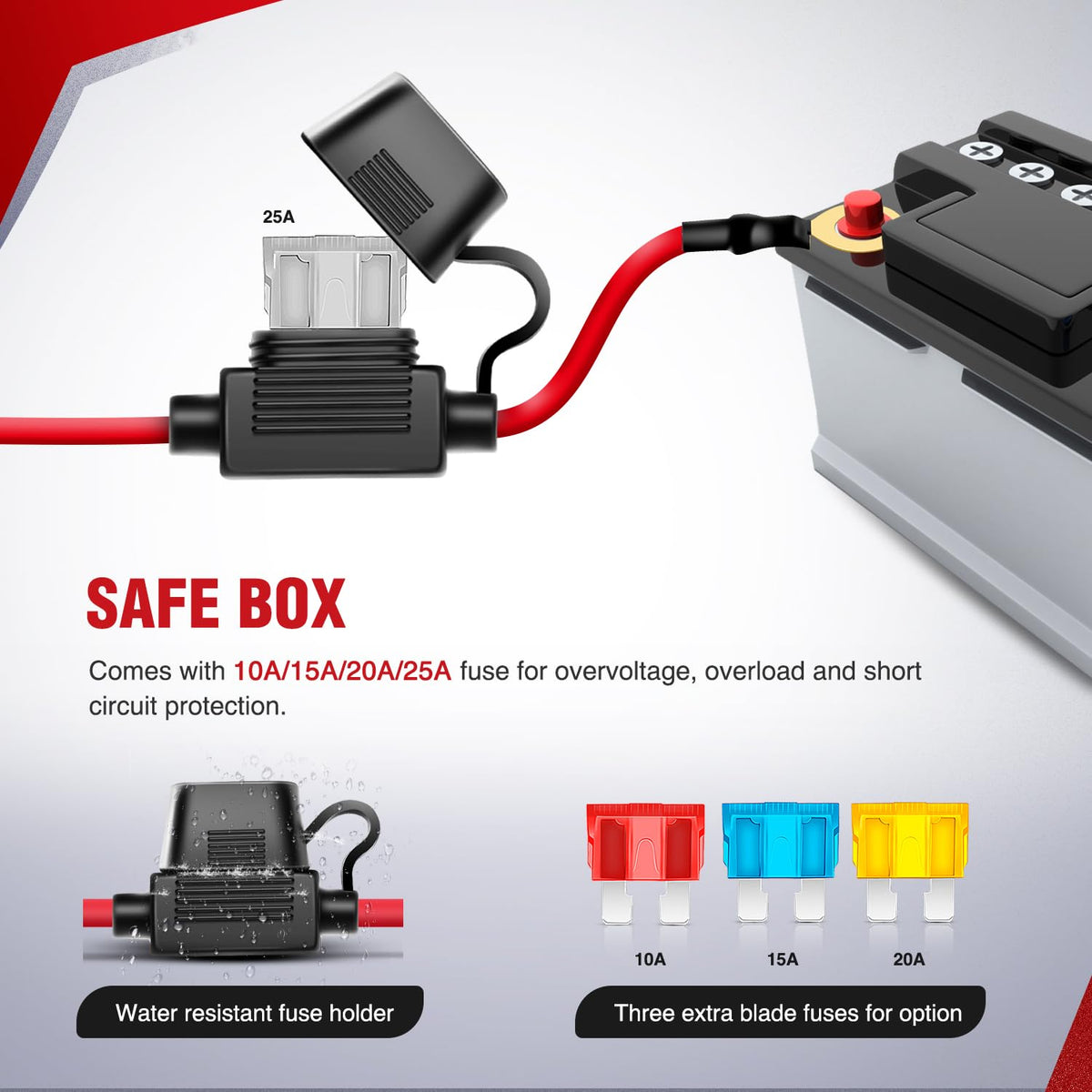 Nilight illuminated rocker switch close-up for quick nighttime switch location and control