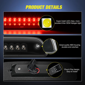 Nilight close-up of smoked lens, showing LED array and finish benefit