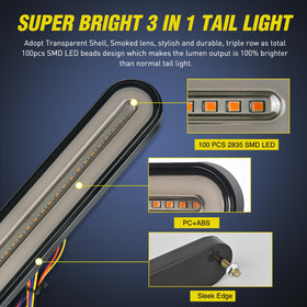 Nilight sequential amber turn demo showing flowing turn signal for better indication