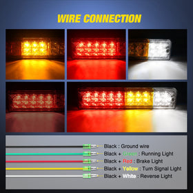 Nilight wired backside detail showing labeled wires and heat-shrink protection for durability