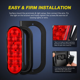 Nilight tail light next to ruler showing compact 6-inch size for fitment