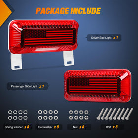 Nilight tail light beside a ruler showing compact dimensions for fitment