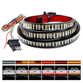 Nilight tailgate front view showing full-width LEDs and clear signaling benefit