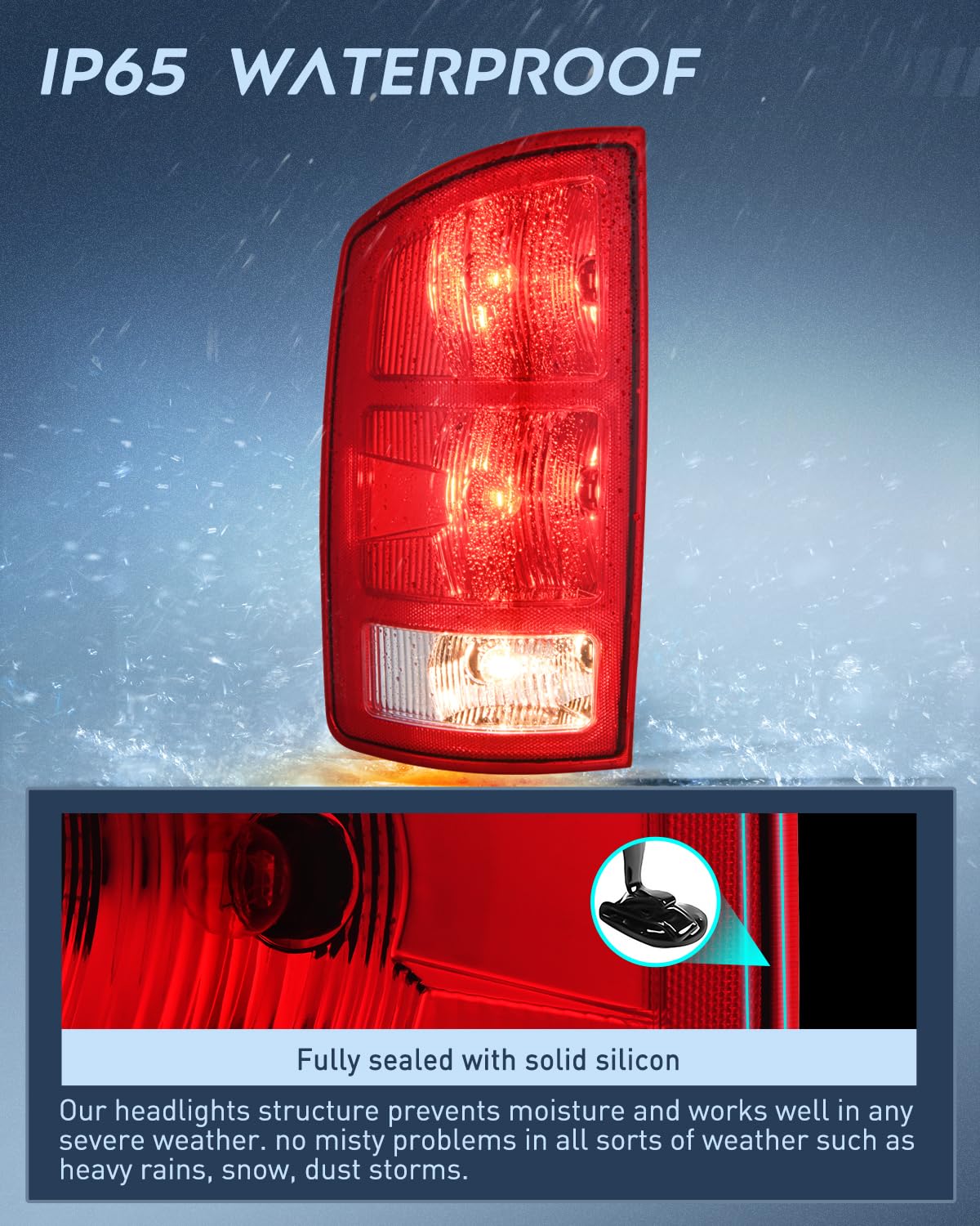 Nilight taillight back and connector showing OE-style plug for easy install