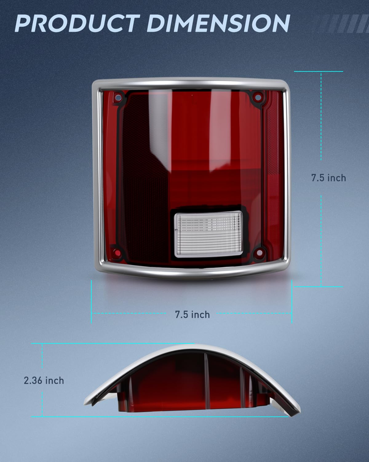 Nilight taillight rear mounting view showing plug-and-play socket benefit