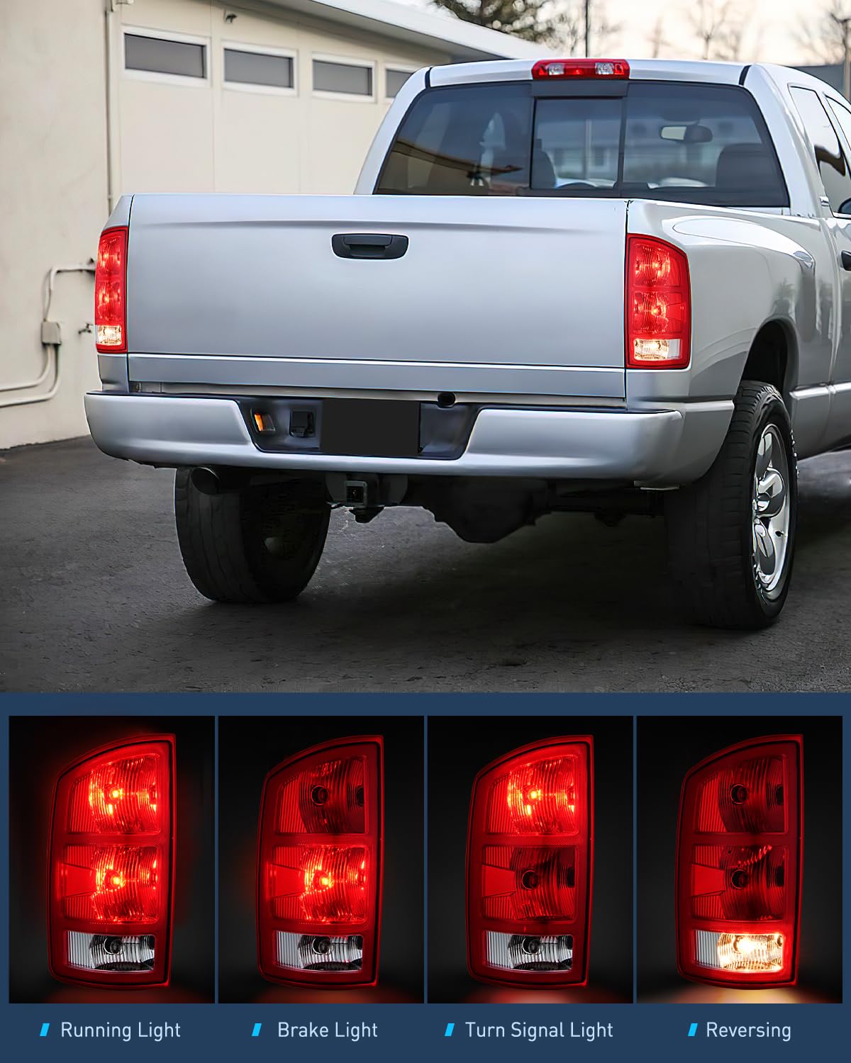 Nilight taillight close-up lens texture showing scratch resistance benefit