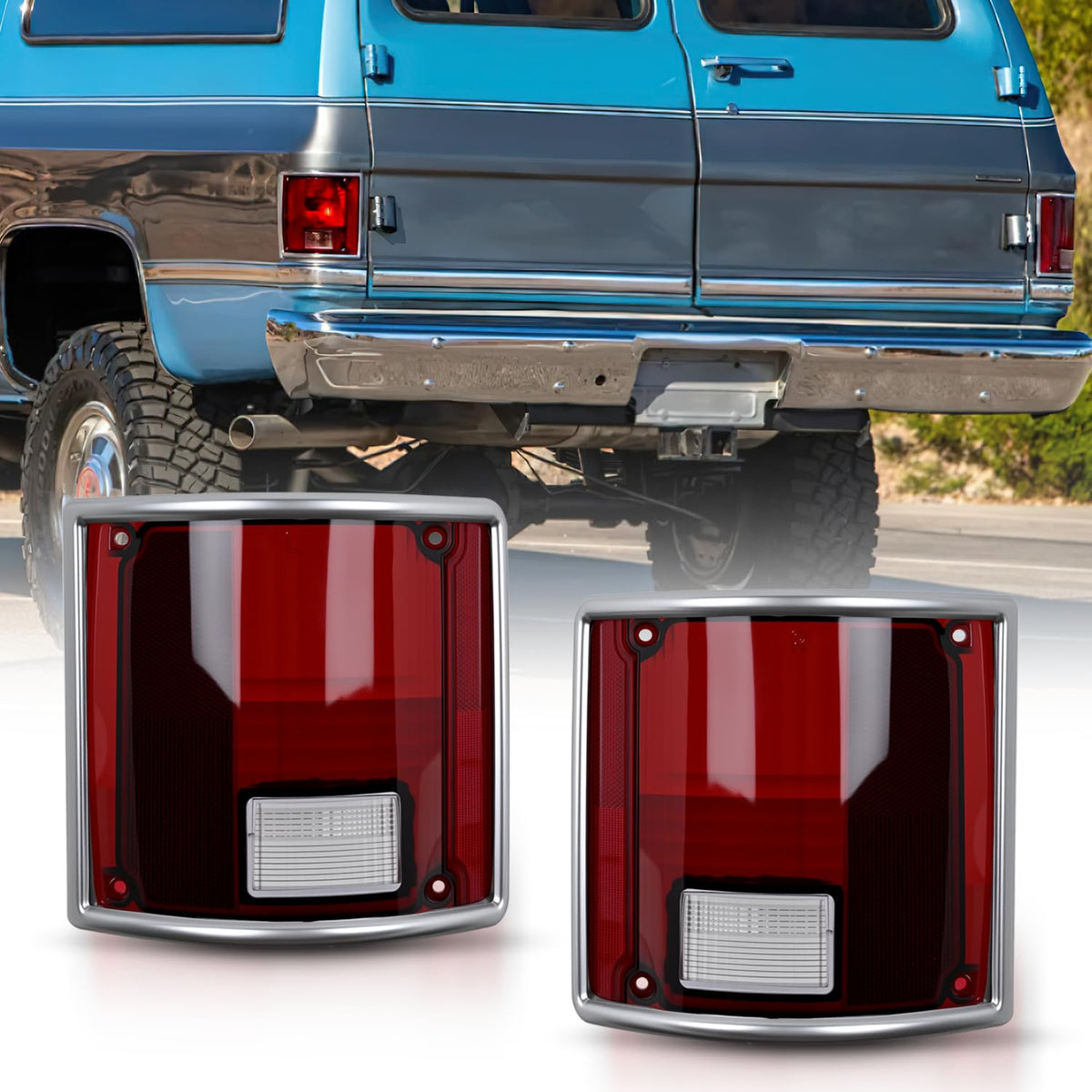 Nilight taillight front assembly showing clean lens and improved visibility