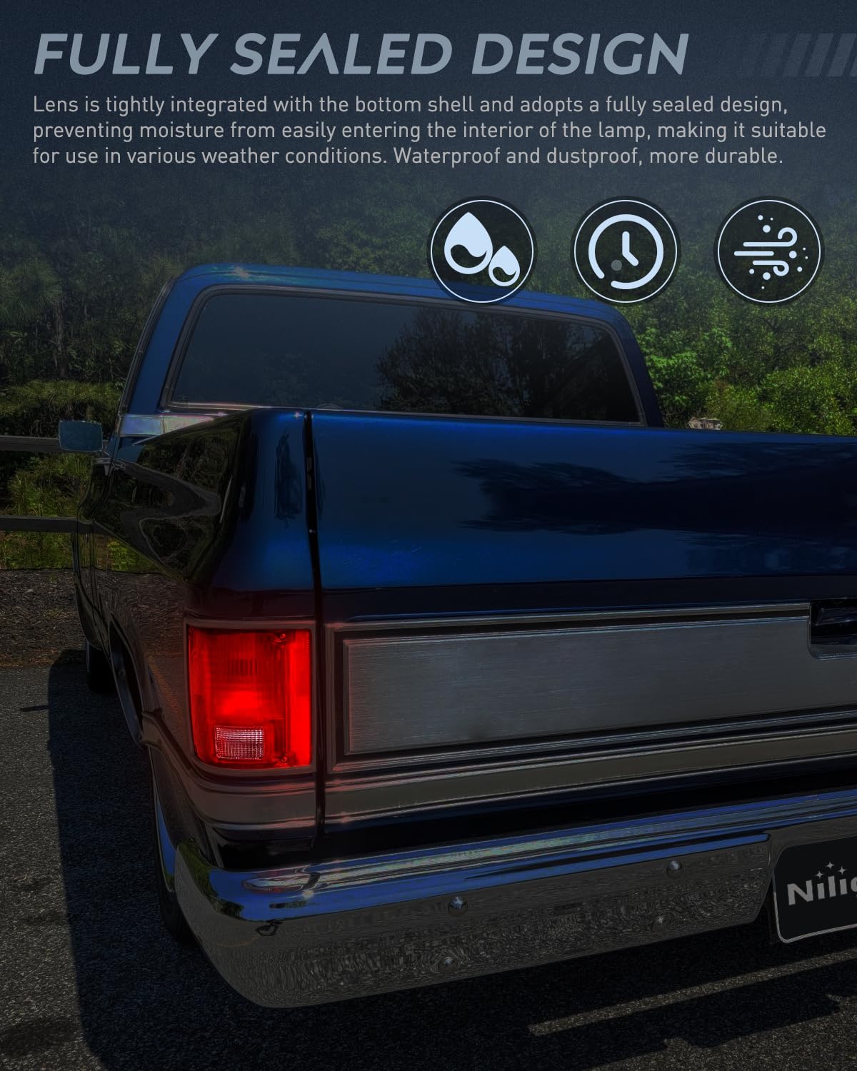 Nilight taillight installed on Chevy C10 improving rear signalling clarity