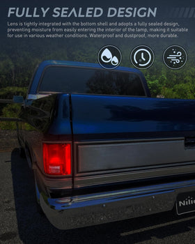 Nilight taillight installed on Chevy C10 improving rear signalling clarity