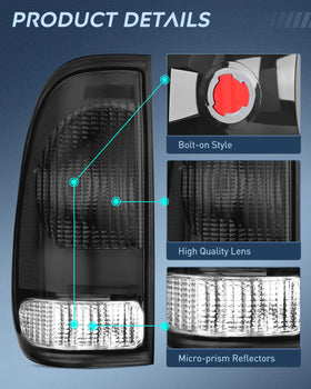 Nilight smoked lens detail showing fade-resistant finish and clarity