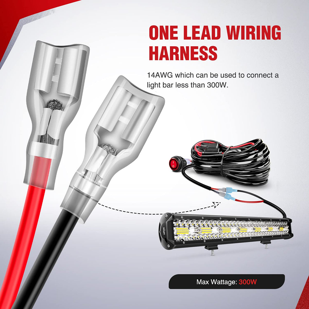Nilight terminal connector ends with secure crimps that ensure reliable connections