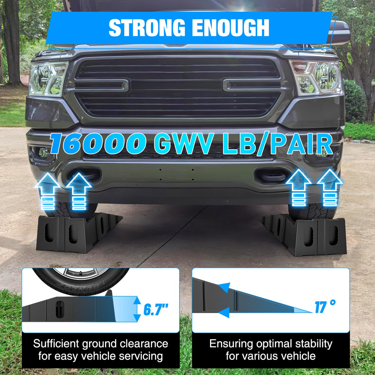 Nilight close-up of textured surface offering improved tire traction