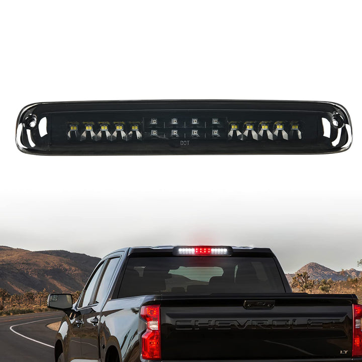 Nilight front view of third brake light showing lens and mounting for clear fit