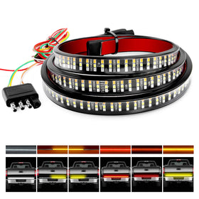 Nilight TR-04 front profile showing full 60-inch triple-row LEDs for superior visibility