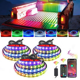 Nilight 60-inch truck bed light strip front view showing full illumination and versatility