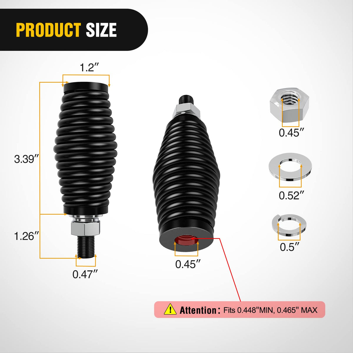 Nilight underside showing threaded base and mounting hole for easy installation