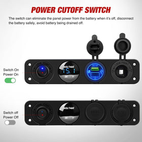 Nilight close-up of USB-C PD and QC 3.0 ports fast charging devices