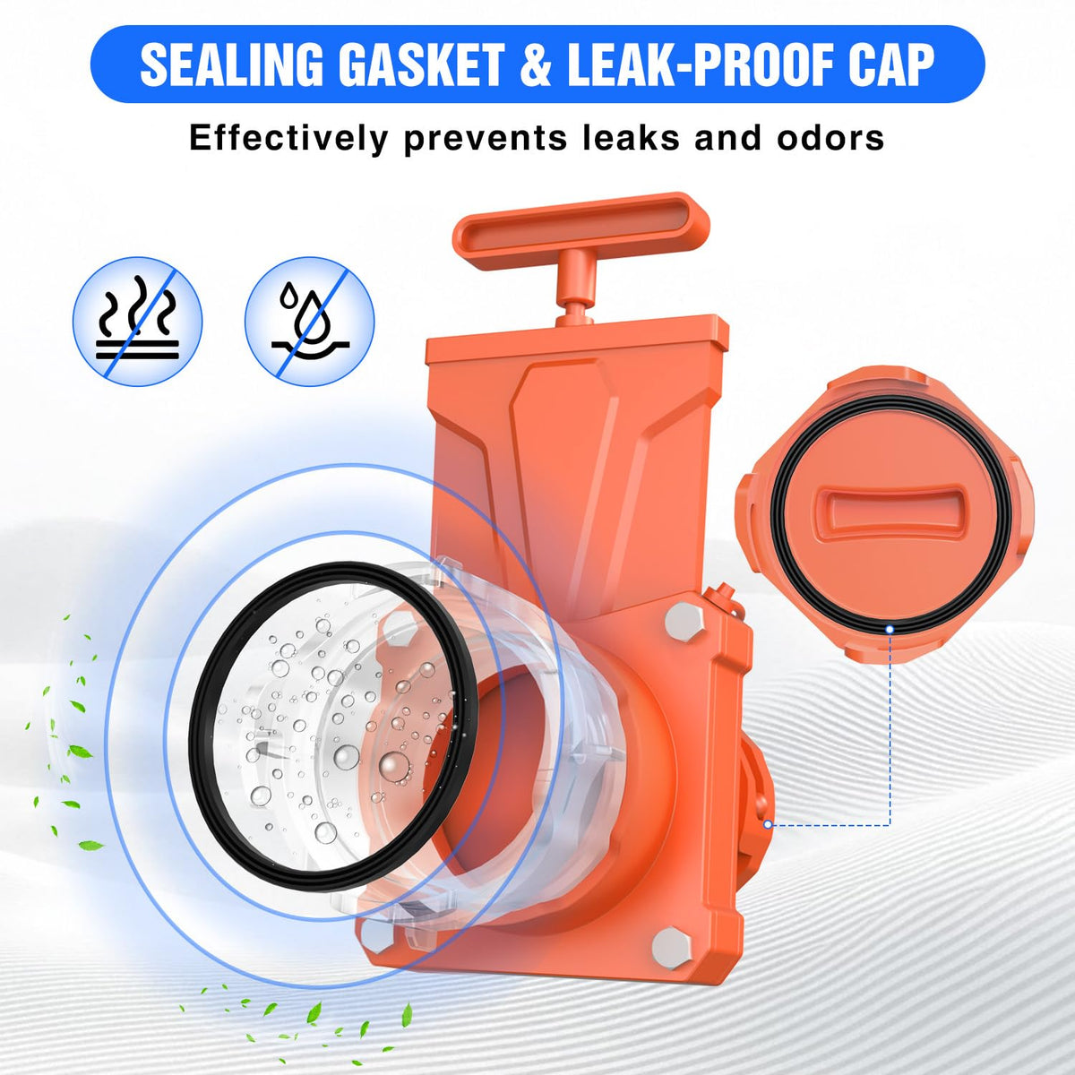 Nilight side image with flow-control handle demonstrating controlled wastewater release