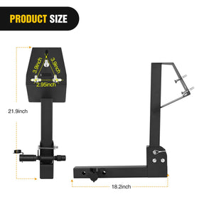 Nilight vertical bar against measuring tape showing 22-inch clearance for rough roads