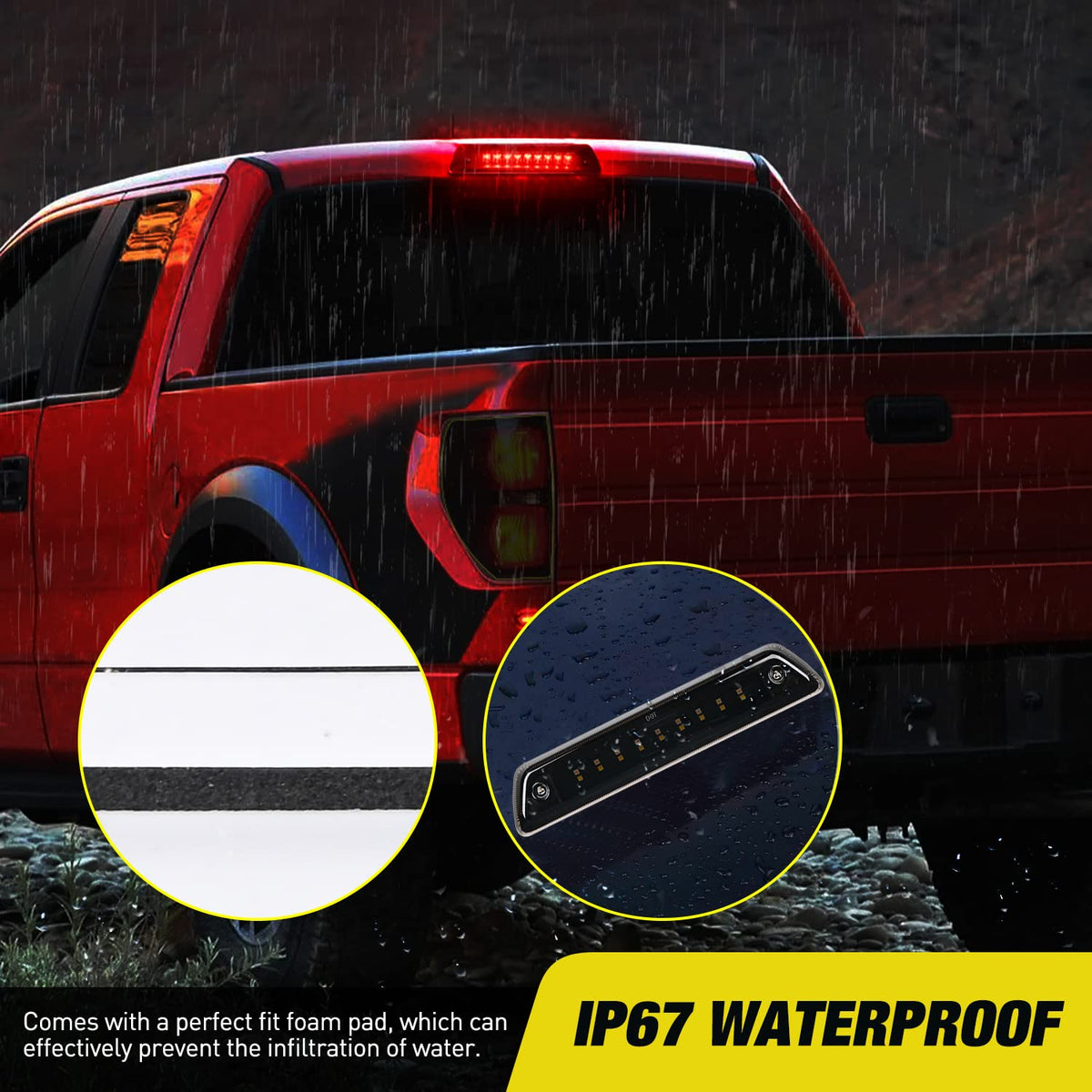 Nilight lit at night illustrating brighter brake and cargo light visibility