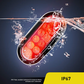 Nilight under water splash illustrating IP65 sealing that protects electronics