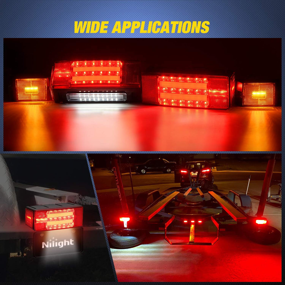 Nilight submerged light closeup showing IP68 waterproofing for marine use