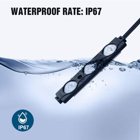 Nilight sealed housing close-up showing IP67 waterproof protection benefit