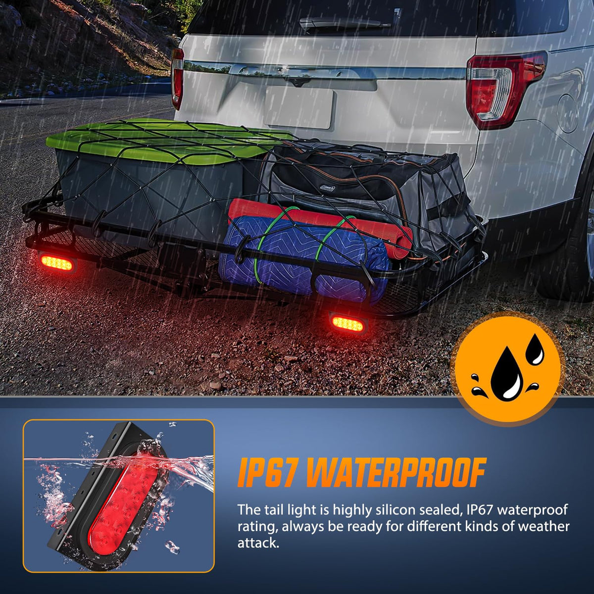 Nilight ultrasonic sealed lens and housing showing IP67 waterproof protection benefit