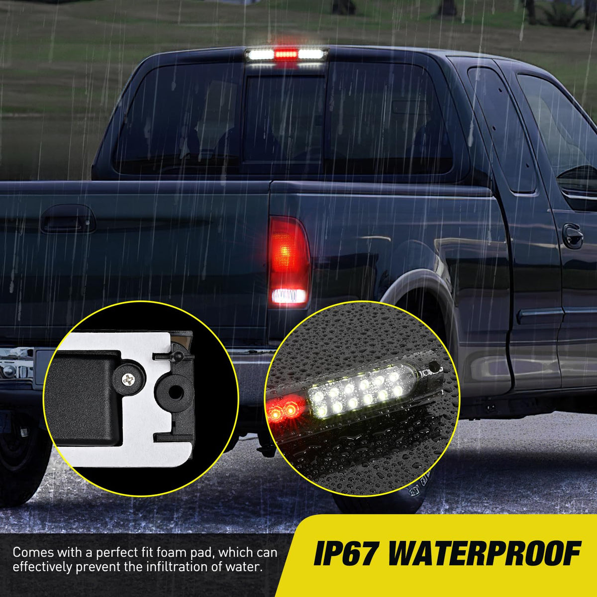 Nilight under running water to show IP67 weather resistance and protection