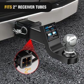 Nilight mount with trailer coupler connected showing safe towing setup benefit