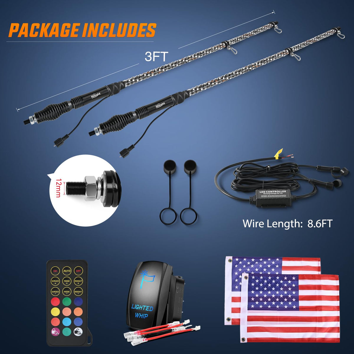 Nilight product packaging with accessories showing complete kit benefit