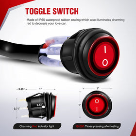 Nilight 14AWG stranded wire construction close-up for improved conductivity and flex
