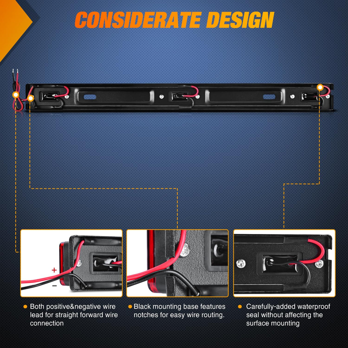 Nilight wiring and bracket detail showing easy installation and tidy routing