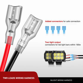 Nilight wiring diagram and connectors arranged to simplify DIY installation