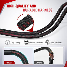 Nilight wiring flexibility image showing stranded 16 AWG for reliable current flow