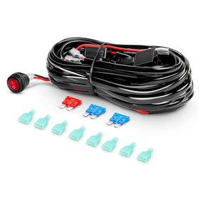 Nilight 16AWG wiring harness and connectors for easier install and reliable connections