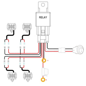 Nilight wiring harness with relay and blade fuse offering safer electrical protection