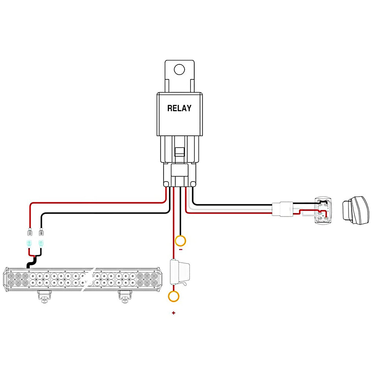 Nilight 5-pin wiring harness and rocker switch ready for quick vehicle integration