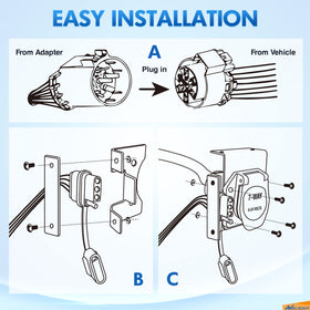 Nilight protective black wire loom and strain relief preventing abrasion and damage