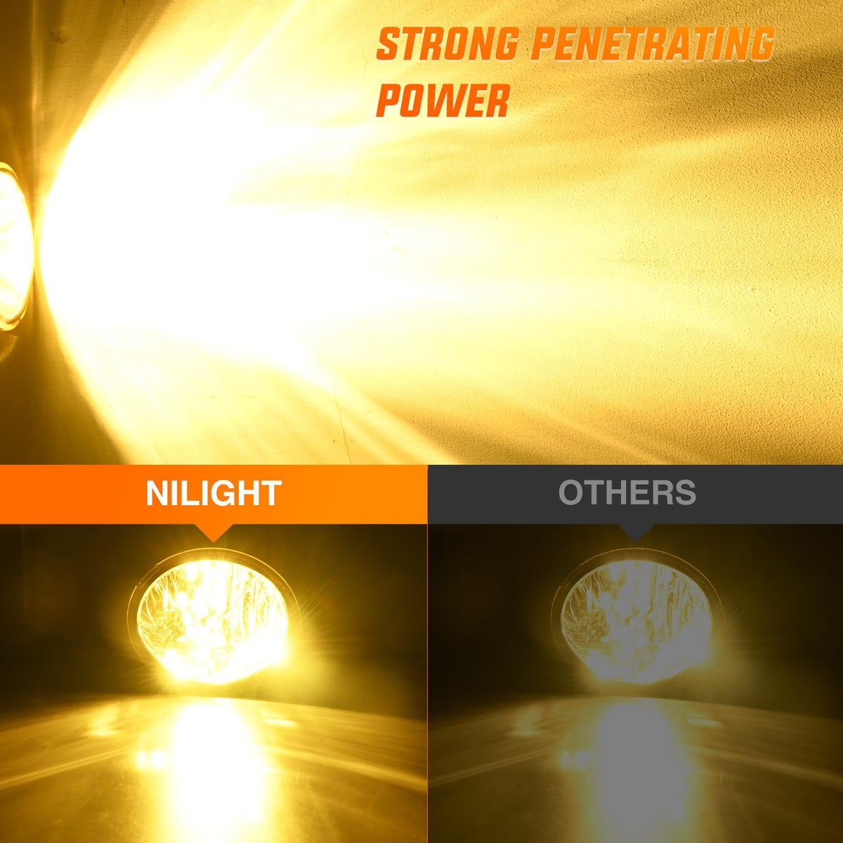 Nilight with H8 bulb inserted showing ready-to-use lighting benefit