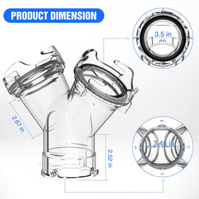 Nilight close-up of dual gaskets ensuring odor-tight seal and leak prevention