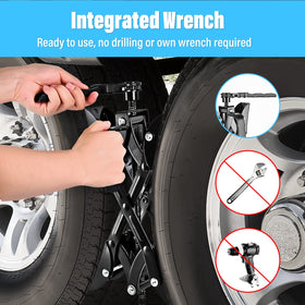 Nilight X‑Chocks installed between dual trailer tires providing firm stabilization