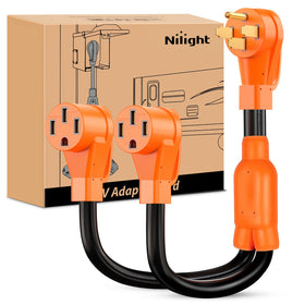 Nilight front view of Y splitter showing dual 50A outlets for reliable power