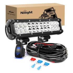 Nilight ZH084 front view showing compact bar and bright output for clear road lighting
