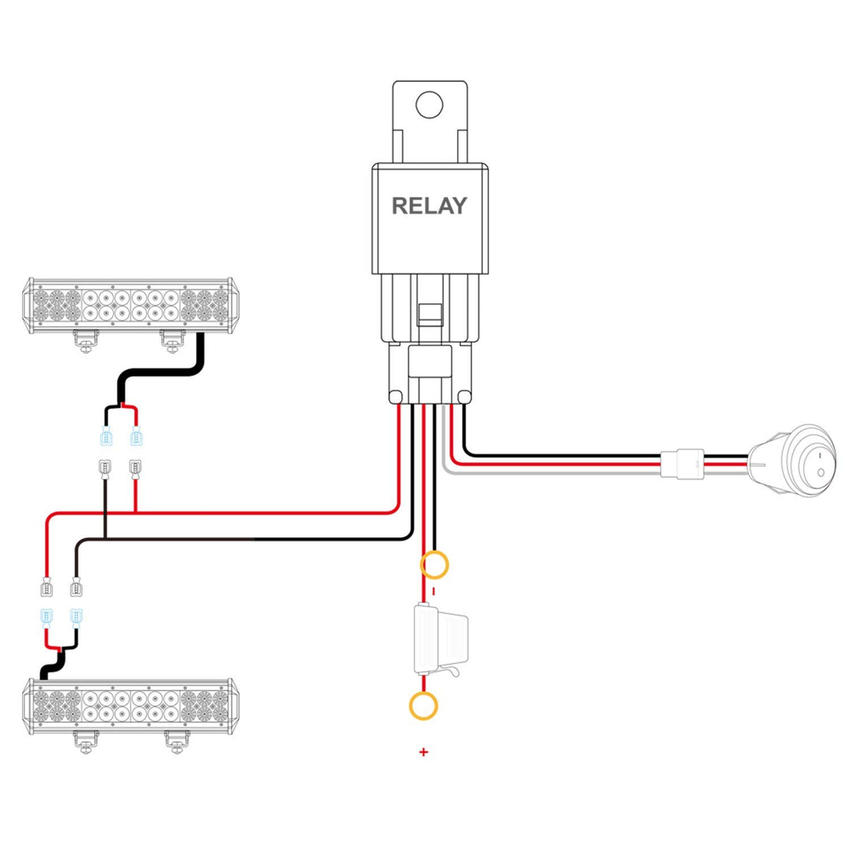 Nilight ZH303 beam pattern at night showing spot and flood coverage benefit